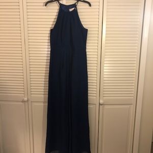 Weddington Way Isabelle Chiffon Halter Dress Navy